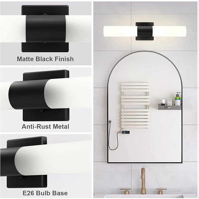 Kalium Bathroom Wall Sconce Fixture, 21 Inch Modern Vanity Lights - Image 7
