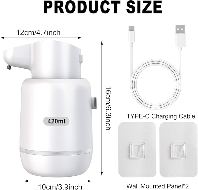 Automatic Foaming Soap Dispenser 15oz/420ml Foaming Hand Sanitizer Touchless - Image 2