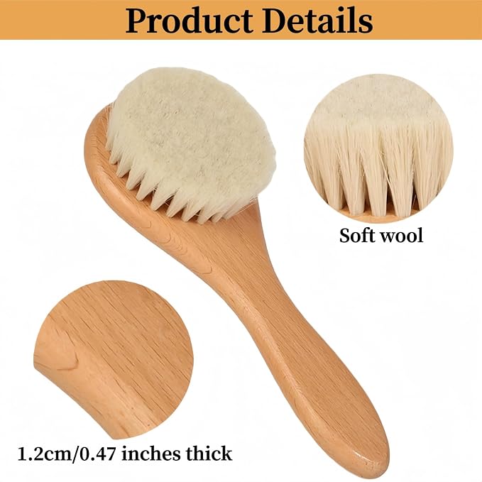 Chicken Feather Brush, Extra Soft wool Pet Brush - Image 4