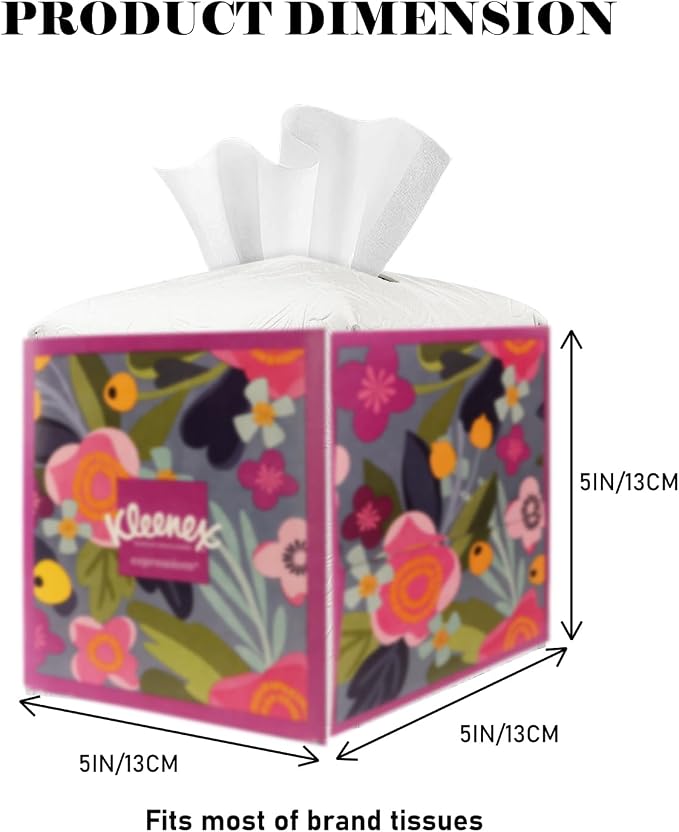 Tissue Box Holder Cover Square Tissue Cube Cover PU Leather Tissue Organizer - Image 6