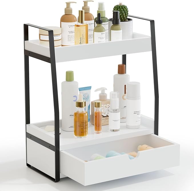 2-Tier Bathroom Organizer Countertop, Bathroom Sink Organizer Countertop by Boulphia