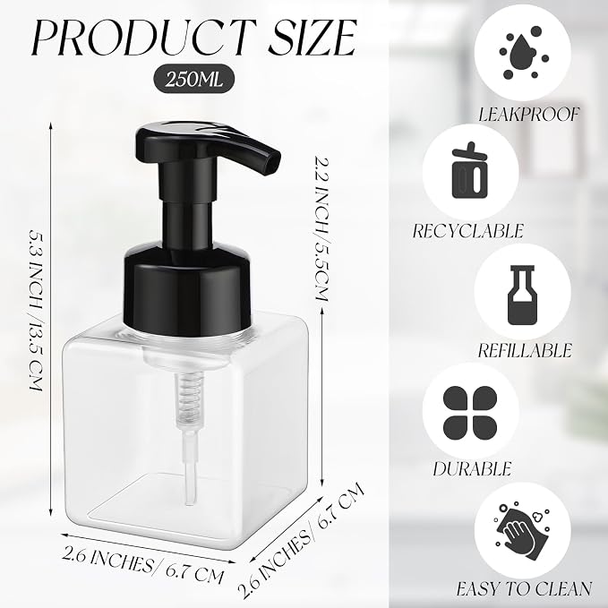 Domensi 24 Pcs Foam Pump Bottle Foaming Soap Dispenser Empty Travel Foaming - Image 2