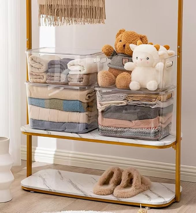 Ytteve 4-Pack Extra Large Clear Plastic Storage Bins - Image 4