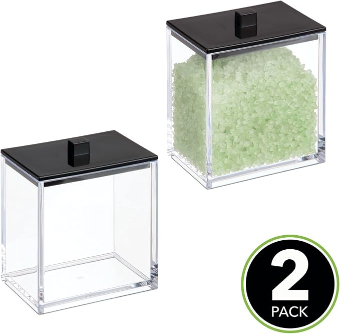 mDesign Plastic Rectangle Apothecary Canister - Image 2