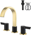 Aolemi Bathroom Faucets 3 Hole, 8 Inch Widespread Waterfall Bathroom Sink Faucet by Aolemi
