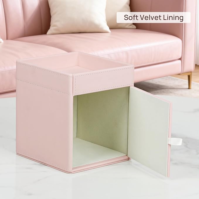Tissue Box Cover, PU Leather Square Tissue Box Holder - Image 4