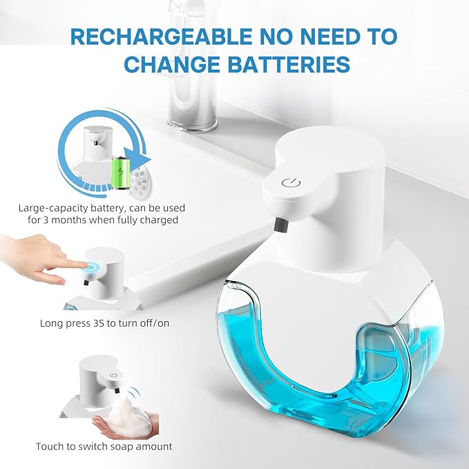 2 Pack Automatic Foaming Soap Dispenser 14.2oz/420ML Touchless Automatic - Image 2