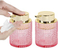 2pcs Glass Foaming Soap Dispenser, Refillable 10 Oz Lotion Shampoo Pump Dish by Fvstar