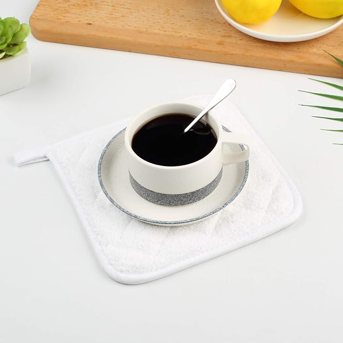 100% Cotton Kitchen Everyday Basic Terry Pot Holder Heat Resistant Coaster - Image 7
