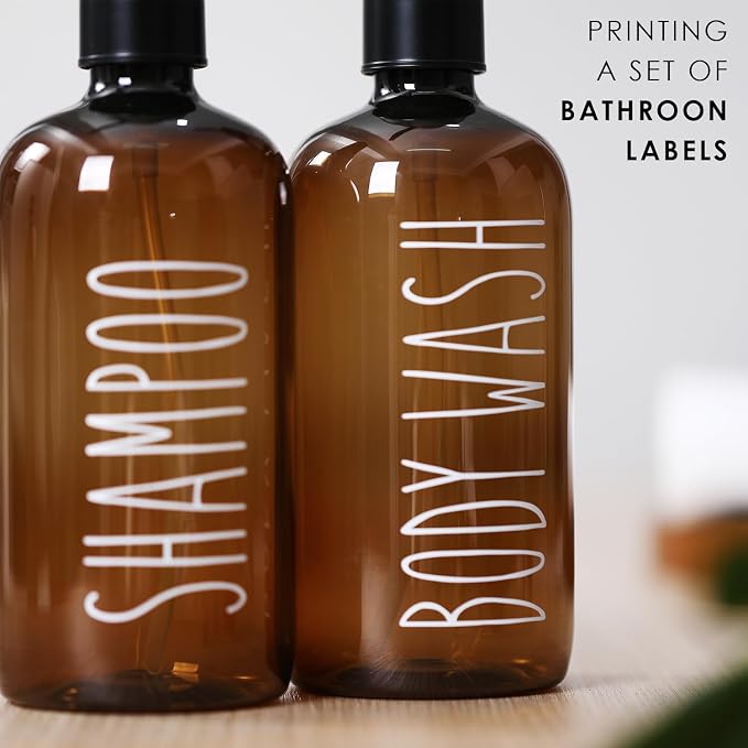 HOMCDALY Shampoo and Conditioner Dispenser Set of 3, 21oz Shower Soap Bottles - Image 5