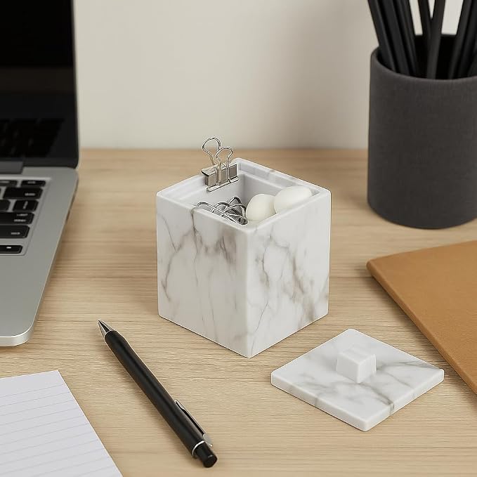 Jung Ford 2-Pack Marble Pattern Cotton Swab Holders - Image 6