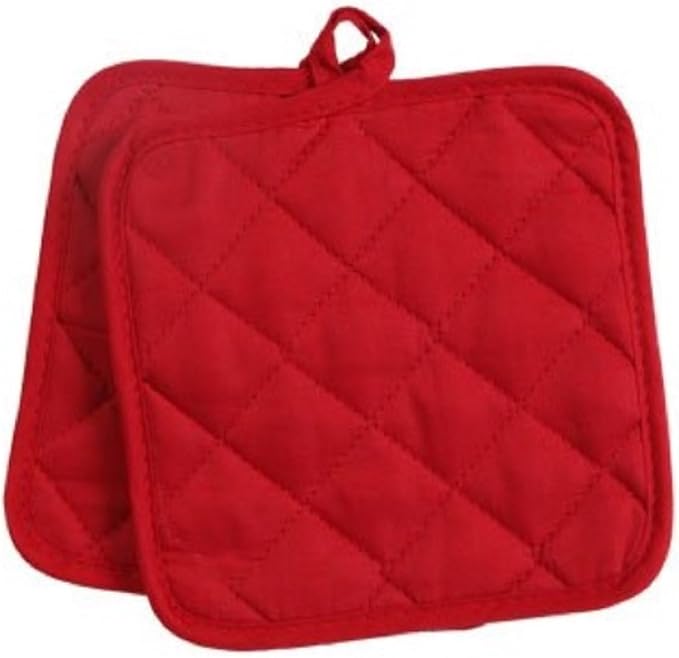 Pack of Four Red Home Store Cotton Pot Holders Reluen - Image 3