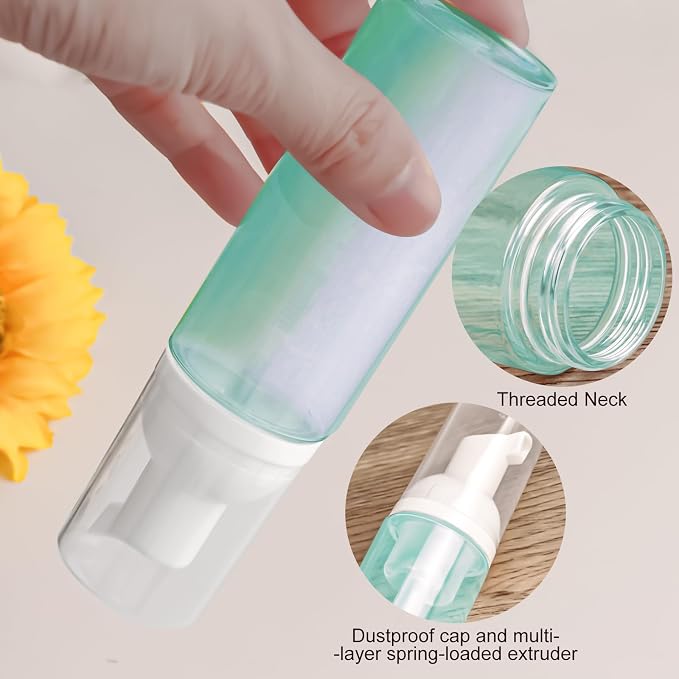 2oz Plastic Foam Pump Bottle, Empty Bottle Travel Foaming Dispenser - Image 2