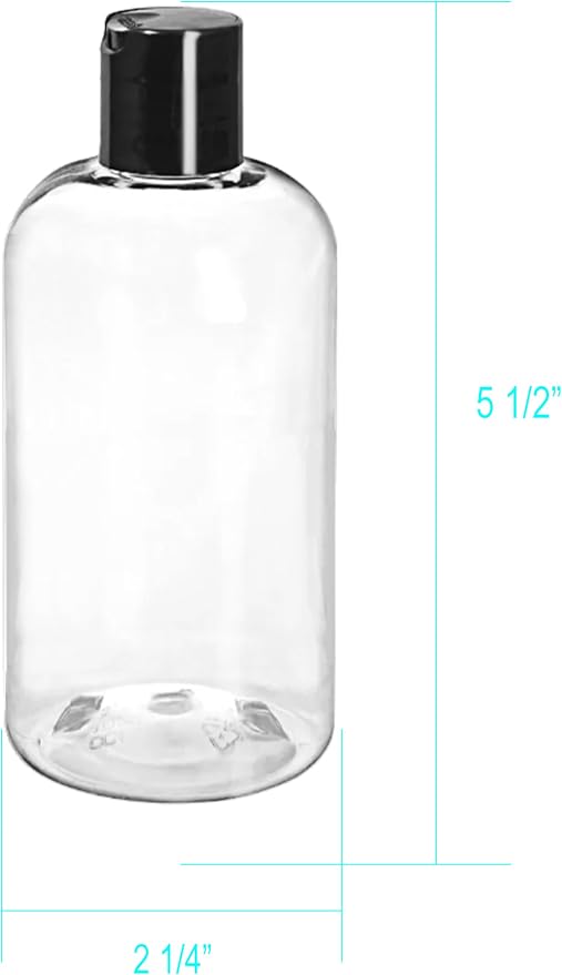 ljdeals 8 oz Clear Plastic Empty Bottles - Image 3