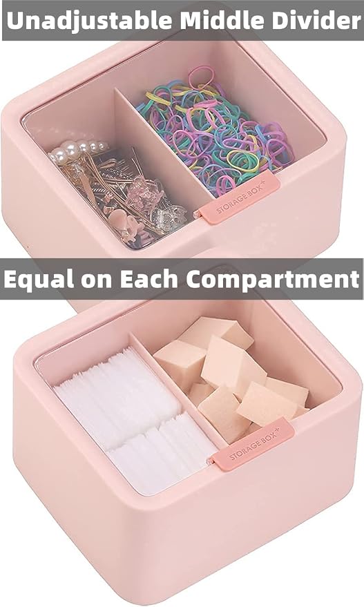 Tecbeauty 2pcs Qtips Holder Dispenser Cotton Swabs Storage Organizer Plastic - Image 4