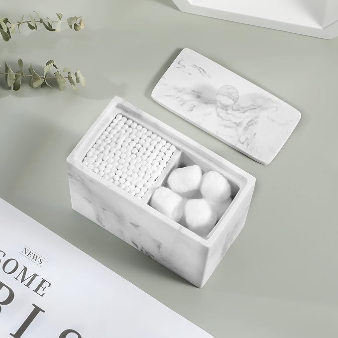Luxspire Cotton Swab Holder, Resin Canister - Image 2