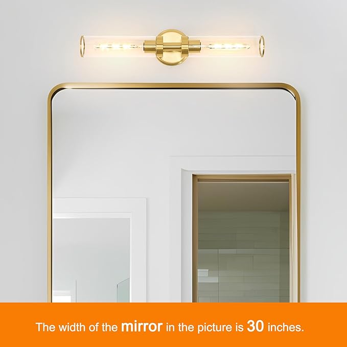 Antique Gold Wall Sconces Set of 2, Modern Bathroom Vanity Lights - Image 3