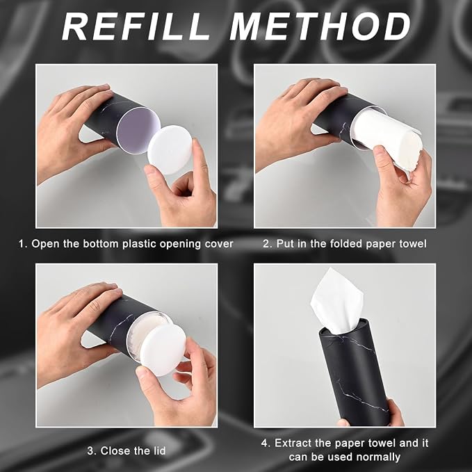 4PCS Car Tissue Holder, Car Cup Holder Convenient Travel Tissue Tube Box - Image 4