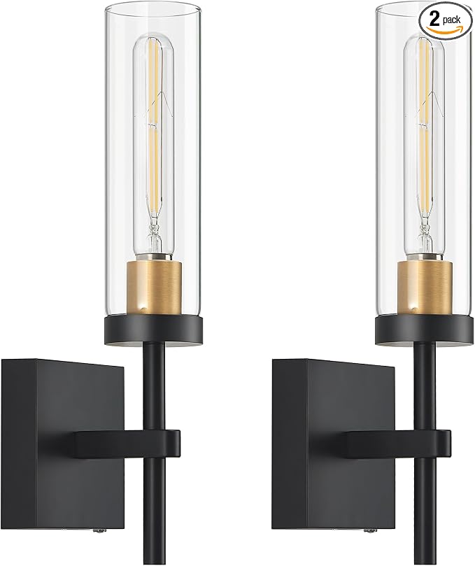 Wireless Wall Sconces with Remote Control, Battery Operated Wall Sconce Set of 2 by SANTOSTOCK