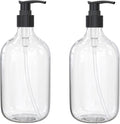 10 Ounce Clear Plastic Pump Bottle Dispenser, Refillable Empty Bottle Container by BallHull