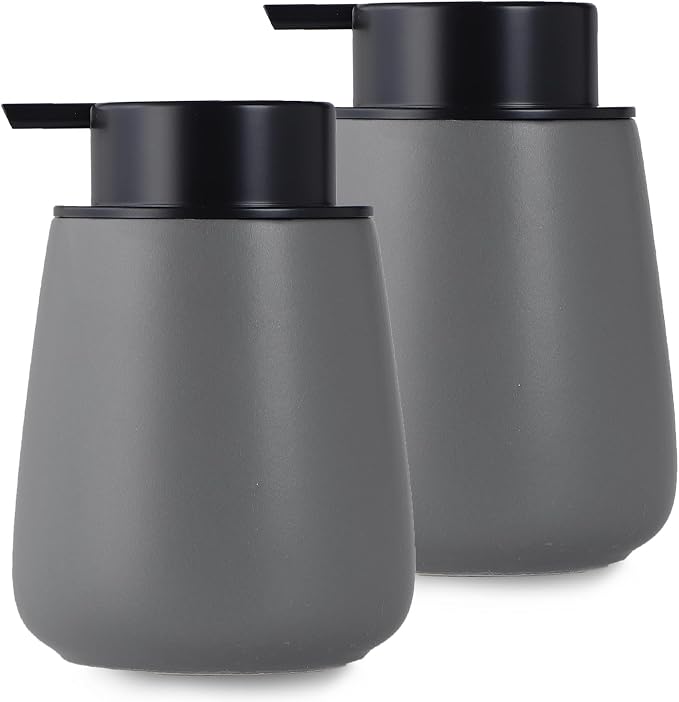 12Oz Grey Soap Dispenser Set by Eyrozia