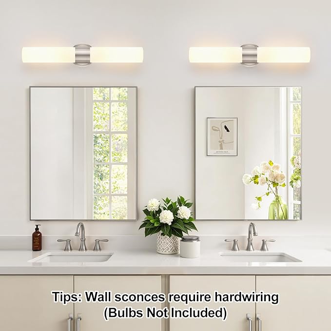 Wall Sconces Set of Two, Modern Bathroom Sconces Wall Lighting - Image 3