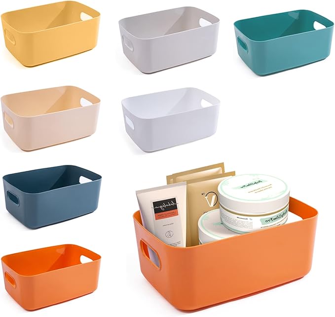 OWill 7 Pcs 2.1 L Plastic Storage Bins and Baskets by OWill