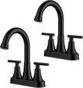FORIOUS Matte Black Bathroom Faucets, 4 Inch Centerset Bathroom Sink Faucet 2 by FORIOUS