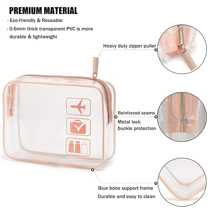 MODENGKONGJIAN TSA Approved Toiletry Bag, Carry on Airport Airline Compliant Bag - Image 2