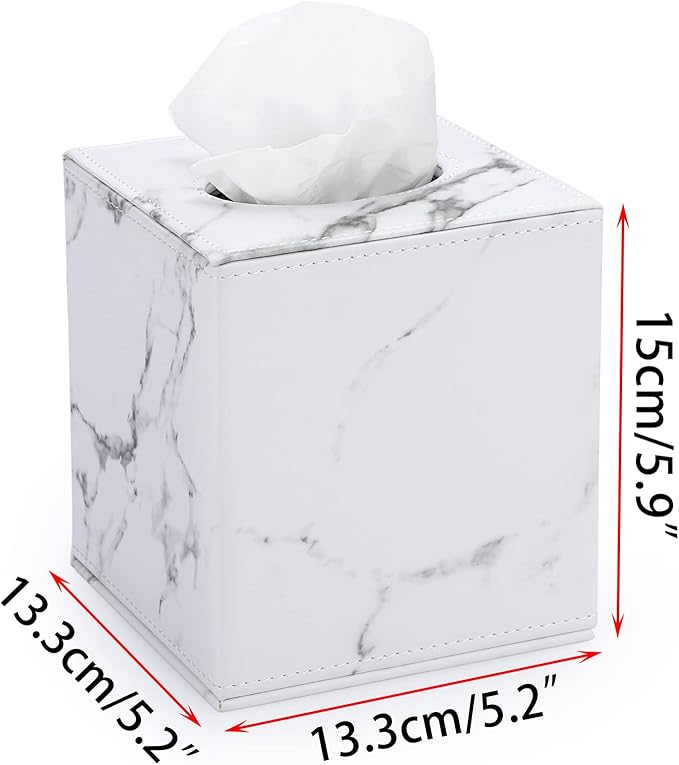 Sumnacon Square Leather Tissue Box Cover - Image 3