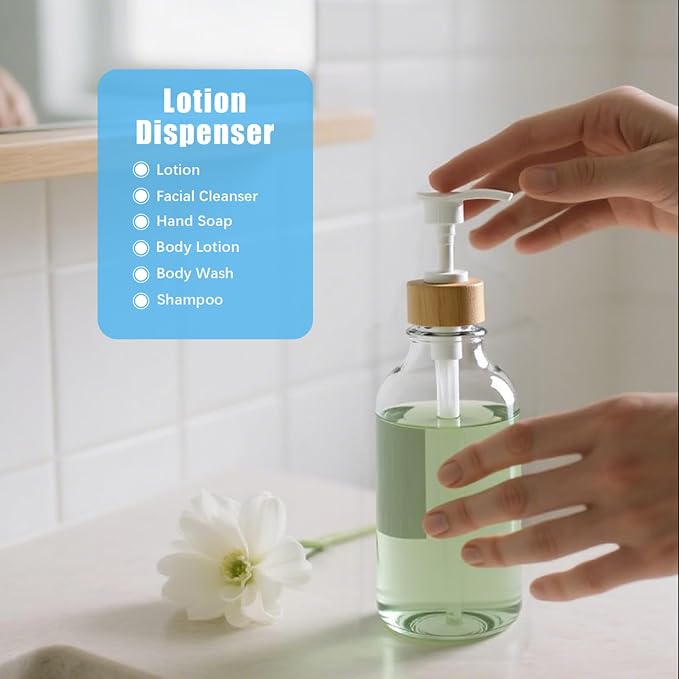 5 Pack Bamboo Bathroom Accessories Set - Image 5