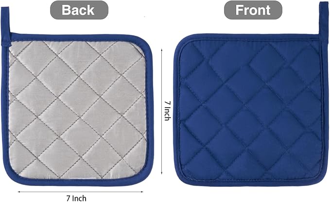 Kitchen Pot Holders Set Heat Resistant Pure Cotton Potholders Kit Trivets Large - Image 3