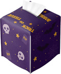 Halloween Tissue Box Cover Funny Cartoon Cute Pumpkin Bat Square PU Leather by Unknown
