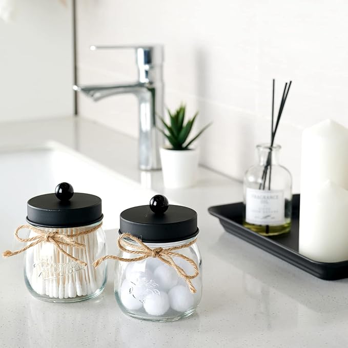 Amolliar Mason Jar Bathroom Vanity Organizer - Image 4