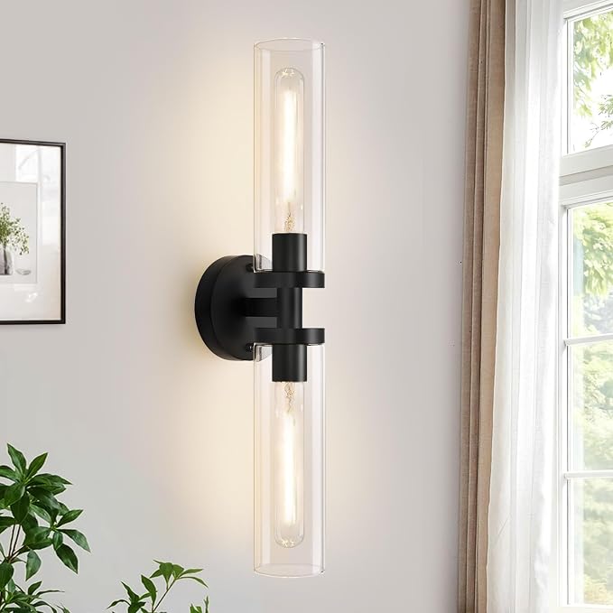 Matte Black Wall Sconces, Bathroom Sconces Wall Lighting by Indoibrightenyourbathroom