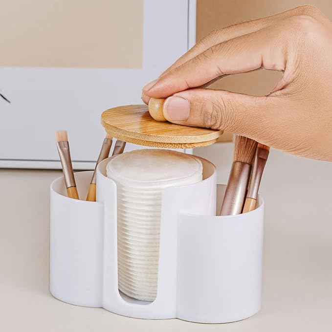 3-in-1 Q-Tip Holder for Bathroom – Premium Vanity Organizer Canister - Image 6