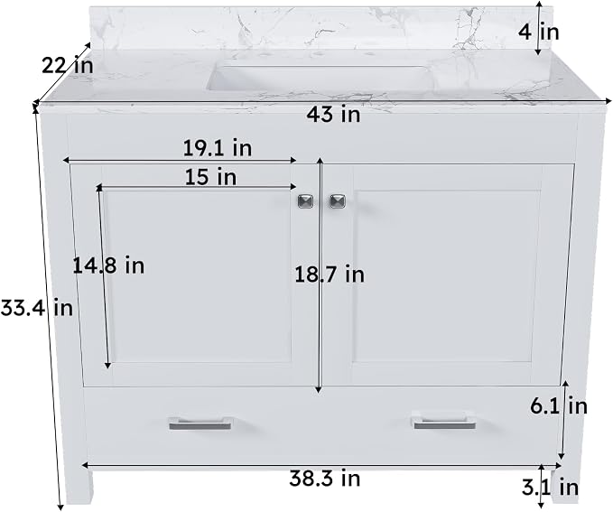 Montary 42" Bathroom Vanity - Image 8