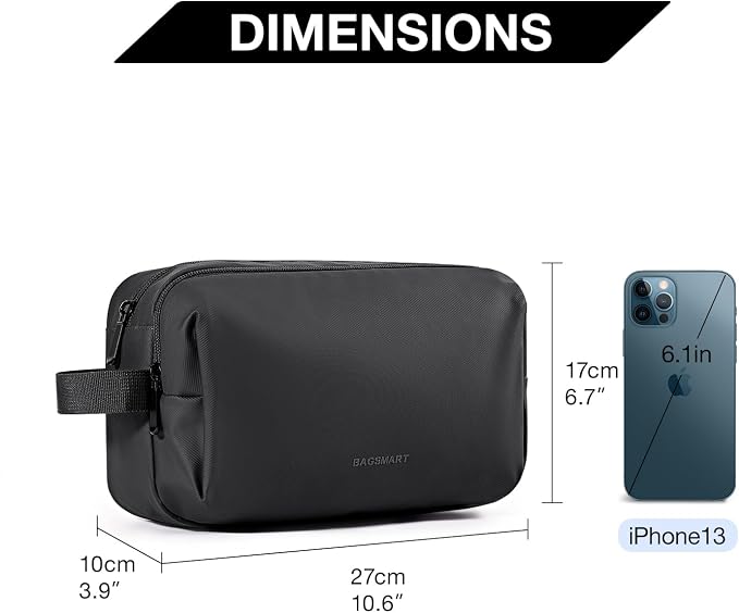 BAGSMART Toiletry Bag for Men, Travel Toiletry Organizer Dopp Kit - Image 5