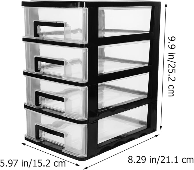 Beaupretty Elegant 4-layer Mini Storage Box Pp Plastic Desktop Drawer Type - Image 6