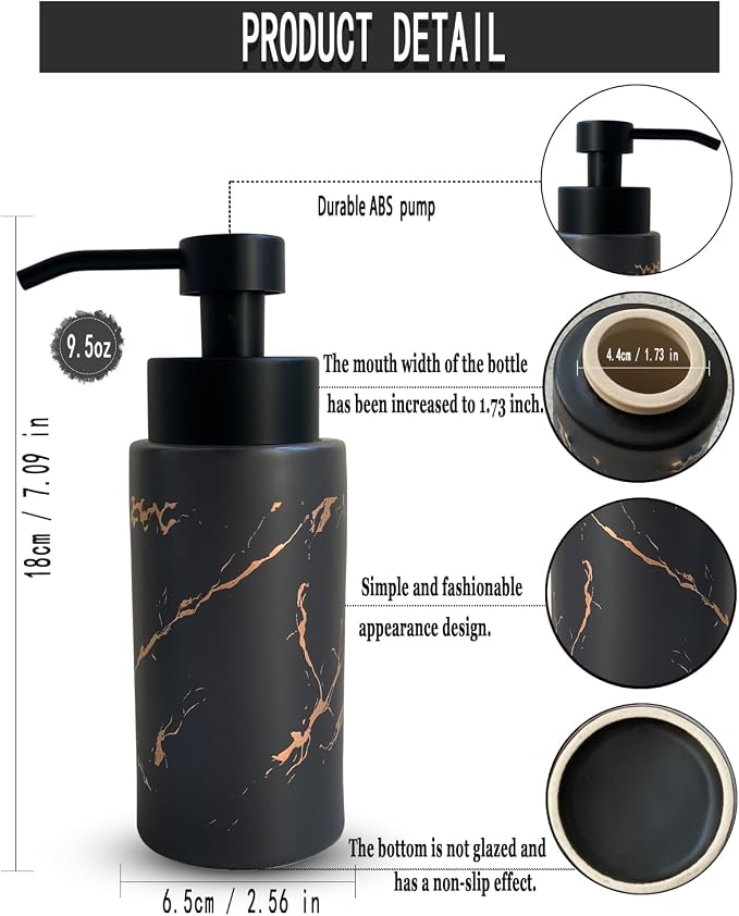 9.5 Oz Foaming Soap Dispenser for Bathroom, Kitchen Foam Soap Dispenser - Image 6