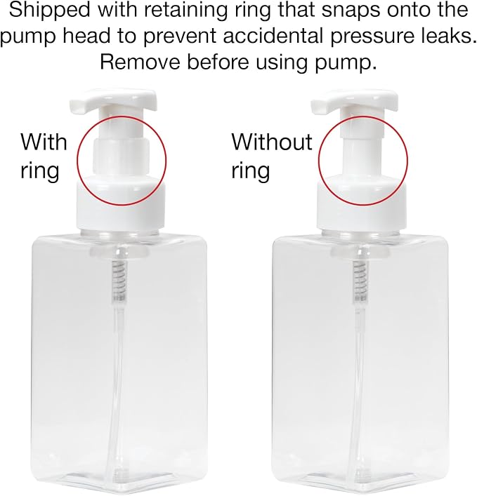 Ginger Lily Farms Foaming Soap Dispenser, Refillable Plastic Pump Bottles - Image 3
