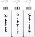 21oz Shampoo and Conditioner Dispenser Modern Refillable Shampoo Pump Bottles by DIDROOM