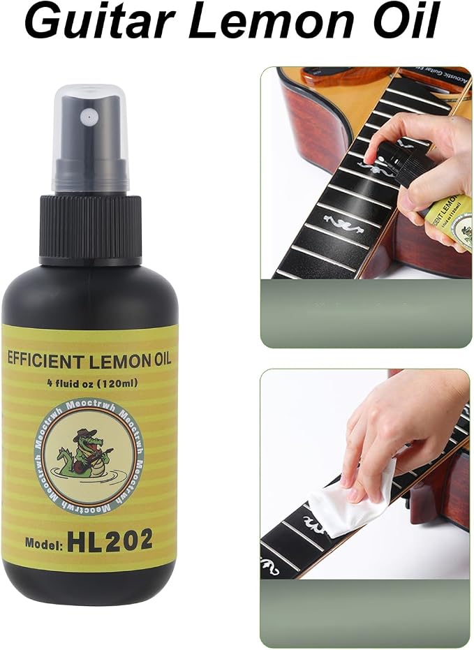 Guitar Cleaning Kit, Fretboard Lemon Oil, Polish and Oil Care, Guitar String - Image 3