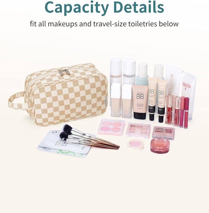 Narwey Travel Toiletry Bag for Women Traveling Dopp Kit Men Travel Bag for - Image 3