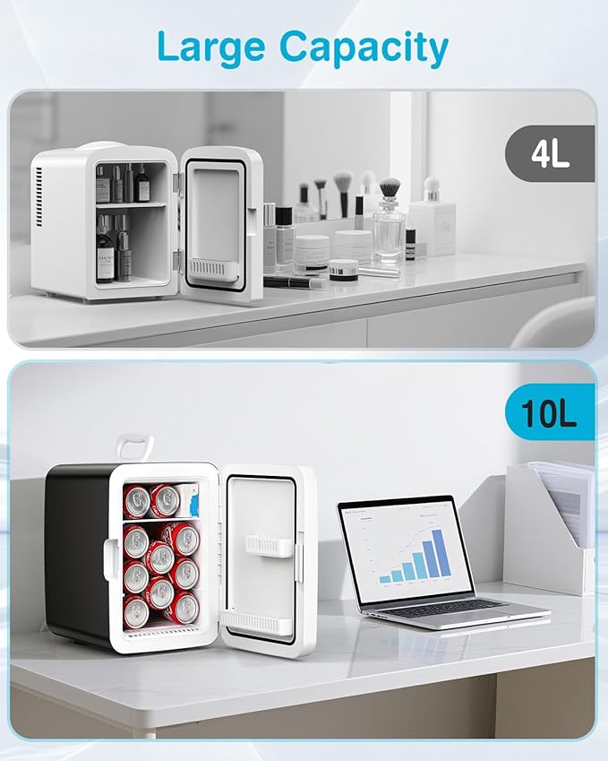 Antarctic Star Compact Mini Fridge, 10L Portable Small Refrigerator, 2.6 Gal - Image 3