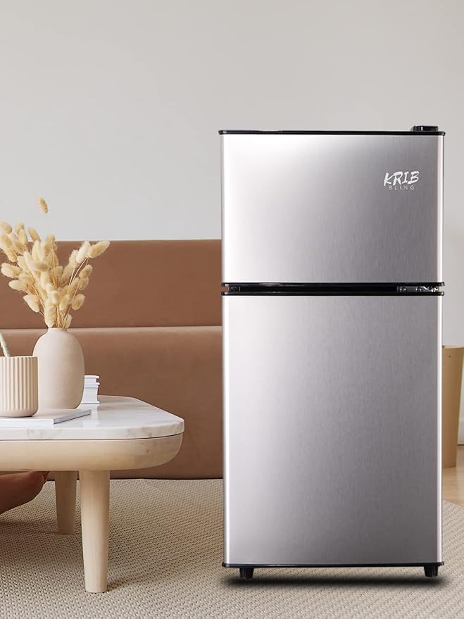 Mini Fridge With Freezer, 3.5 Cu. Ft Compact Refrigerator With 2 Doors - Image 2