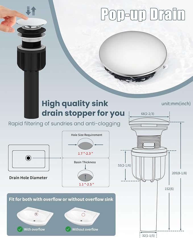 Bathroom Faucet-2 Sets, Bathroom Sink Faucets - Image 6