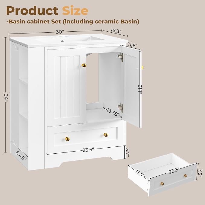 IRONCK 30" Bathroom Vanity - Image 3