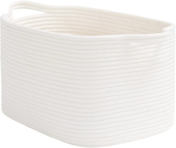 Goodpick White Woven Rope Basket by Goodpick