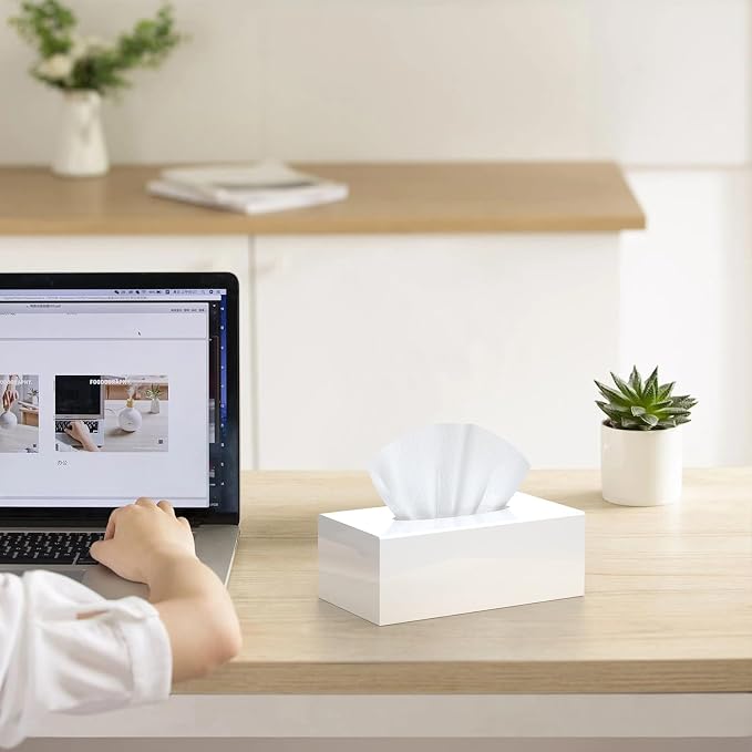 SILUT Acrylic Tissue Box Cover, Tissue Box Cover Rectangle, Modern Tissue Box - Image 5
